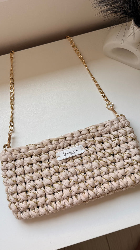 Pochette Jeanne beige - Jeanne Création.
