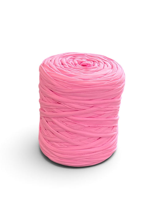 Pelote Fil Trapilho Rose Clair Légèrement Fluorescente