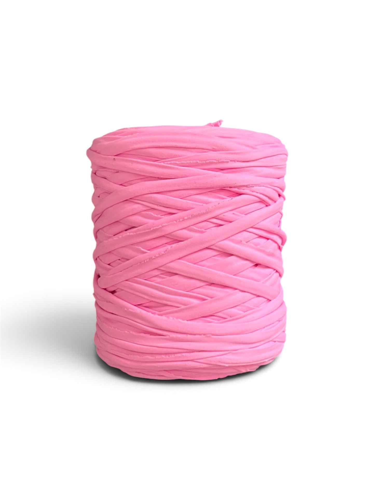 Pelote Fil Trapilho Rose Clair Légèrement Fluorescente