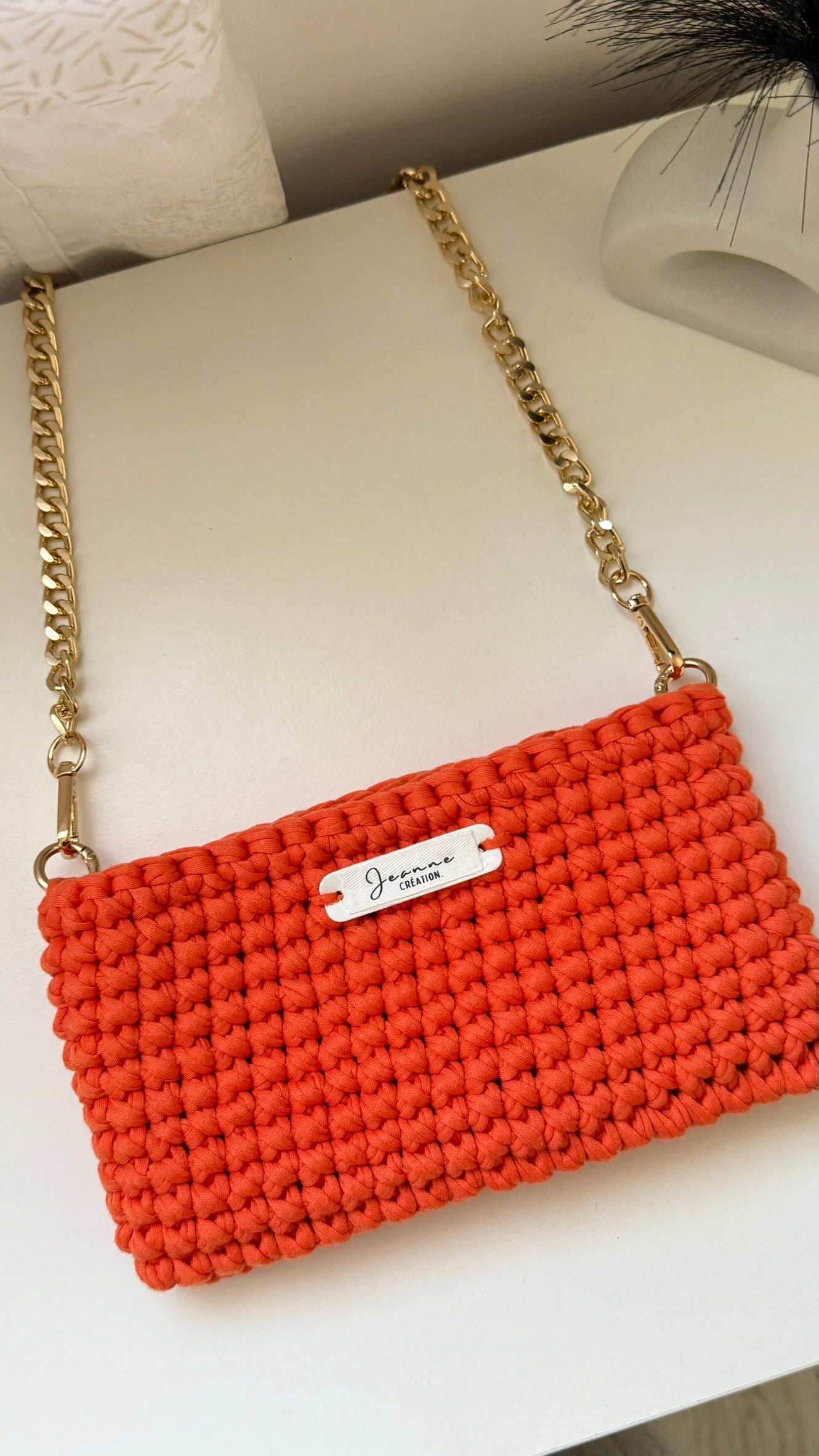 Pochette Jeanne Orange - Jeanne Création.